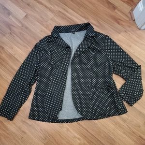 Torrid black white blazer jacket sz 3 3X 22-24